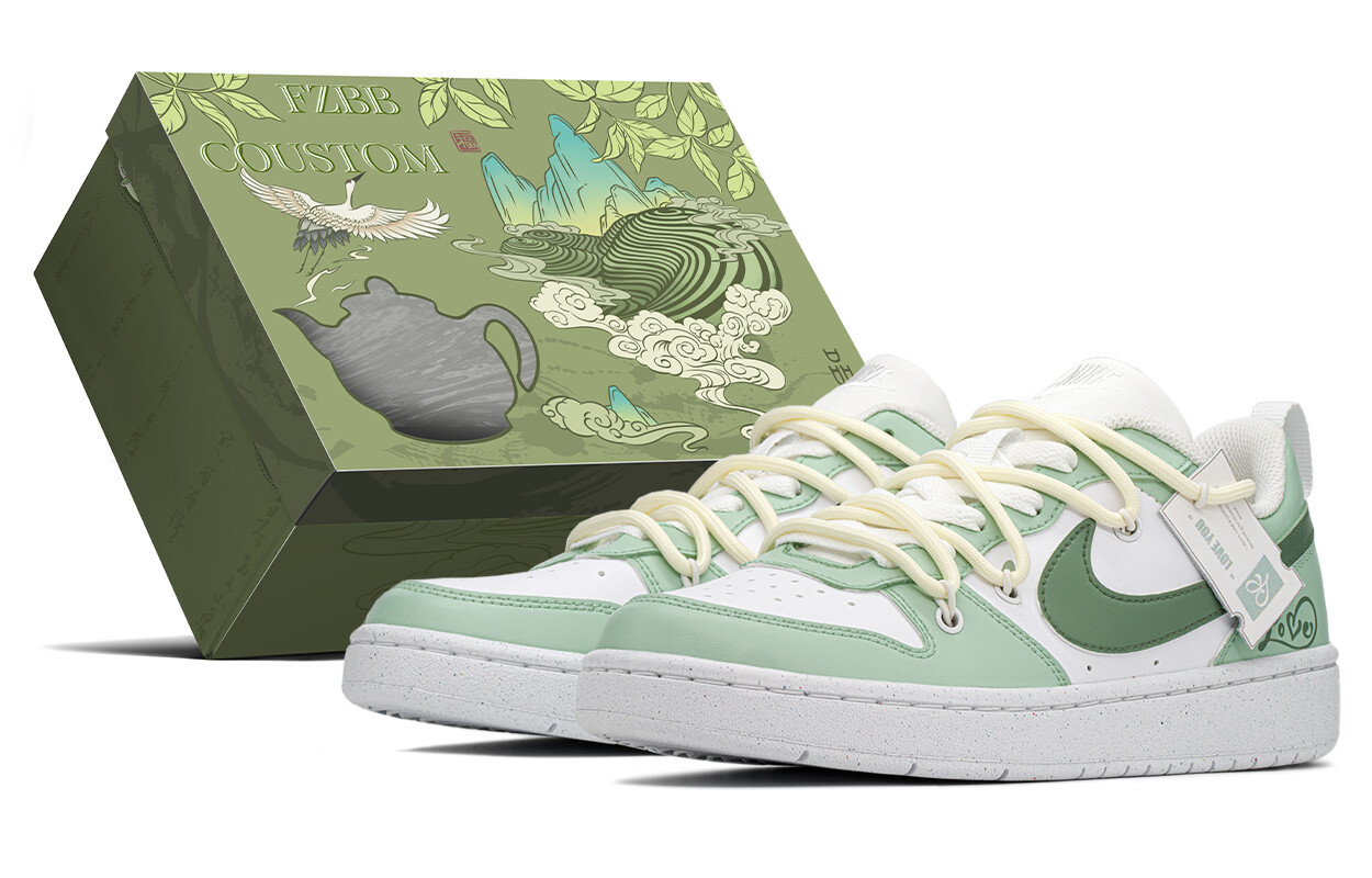 

Кроссовки Nike Court Borough Skateboard Shoes Women's Low-Top White/Green, Зеленый, Кроссовки Nike Court Borough Skateboard Shoes Women's Low-Top White/Green