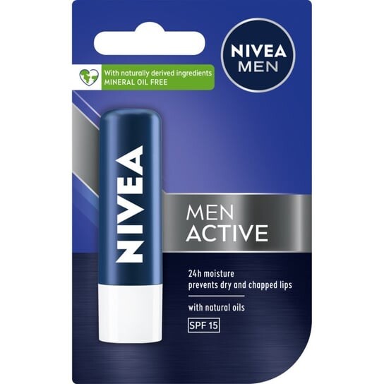 

Ухаживающая губная помада 4,8г Nivea, Men Active