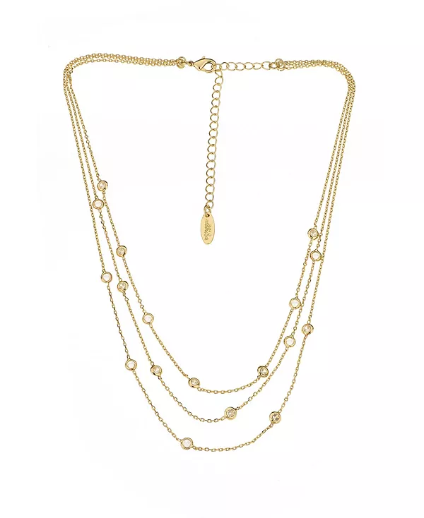 

Идеальное многослойное ожерелье с кубическими цирконами, покрытое 18-каратным золотом Ettika, gold