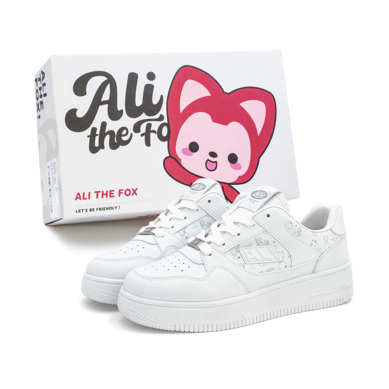 

ALI THE FOX Лоу-топ скейтборд-кроссовки унисекс белые Moonlight Mint White [Премиум-версия — повышенный комфорт и долговечность]