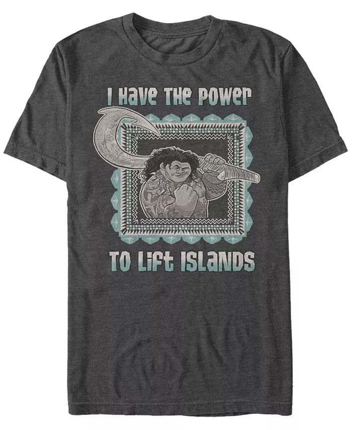 

Футболка мужская Disney "Moana Maui Power to Lift Islands" с короткими рукавами Fifth Sun, серый