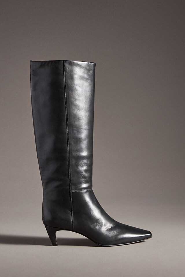 Сапоги Reformation Remy Kitten-Heel на каблуке, черный