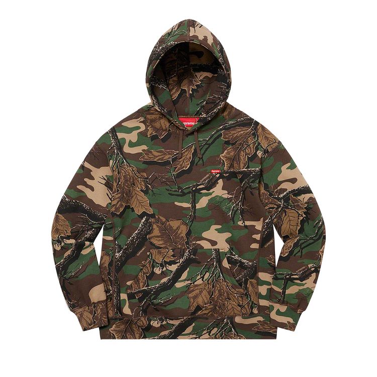 

Толстовка Supreme Small Box Hooded Sweatshirt Branch Woodland Camo, разноцветный