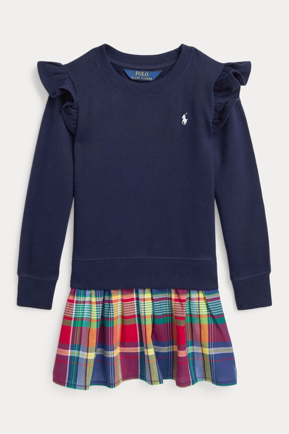 

Флисовое платье-юбка-медресе для девочек Polo Ralph Lauren, синий