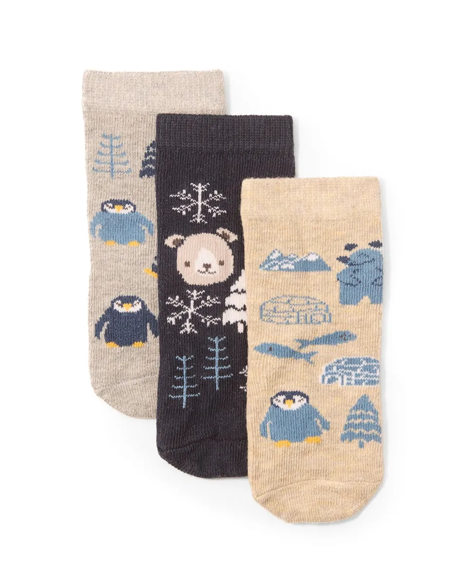 

Носки с арктическими животными Sfera, темно-синий