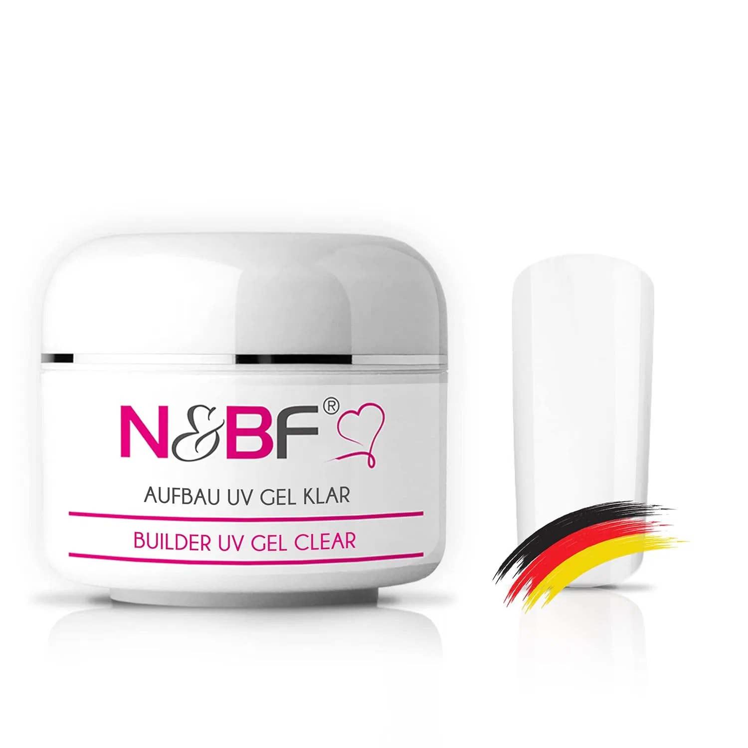 Прозрачный УФ-гель для наращивания N&BF Builder Gel Clear, 30 мл Nails Factory