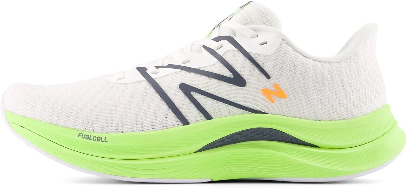 Мужские беговые кроссовки New Balance Fuelcell Propel V4, 2-White Bleached Lime Green Graphite — фото 3