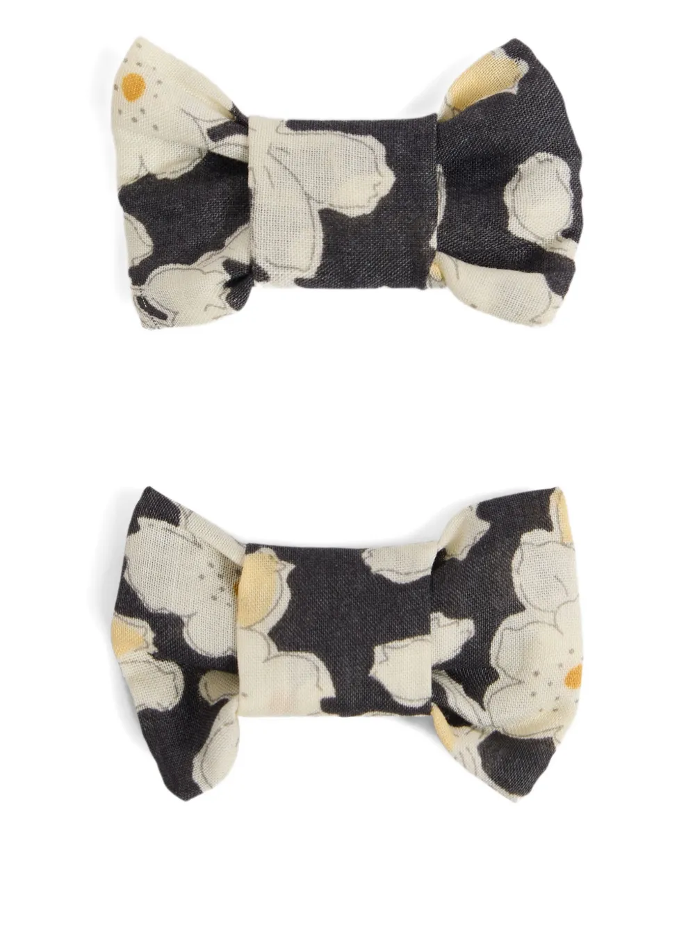 

Набор из двух заколок для волос с цветочным принтом Bonpoint, черный