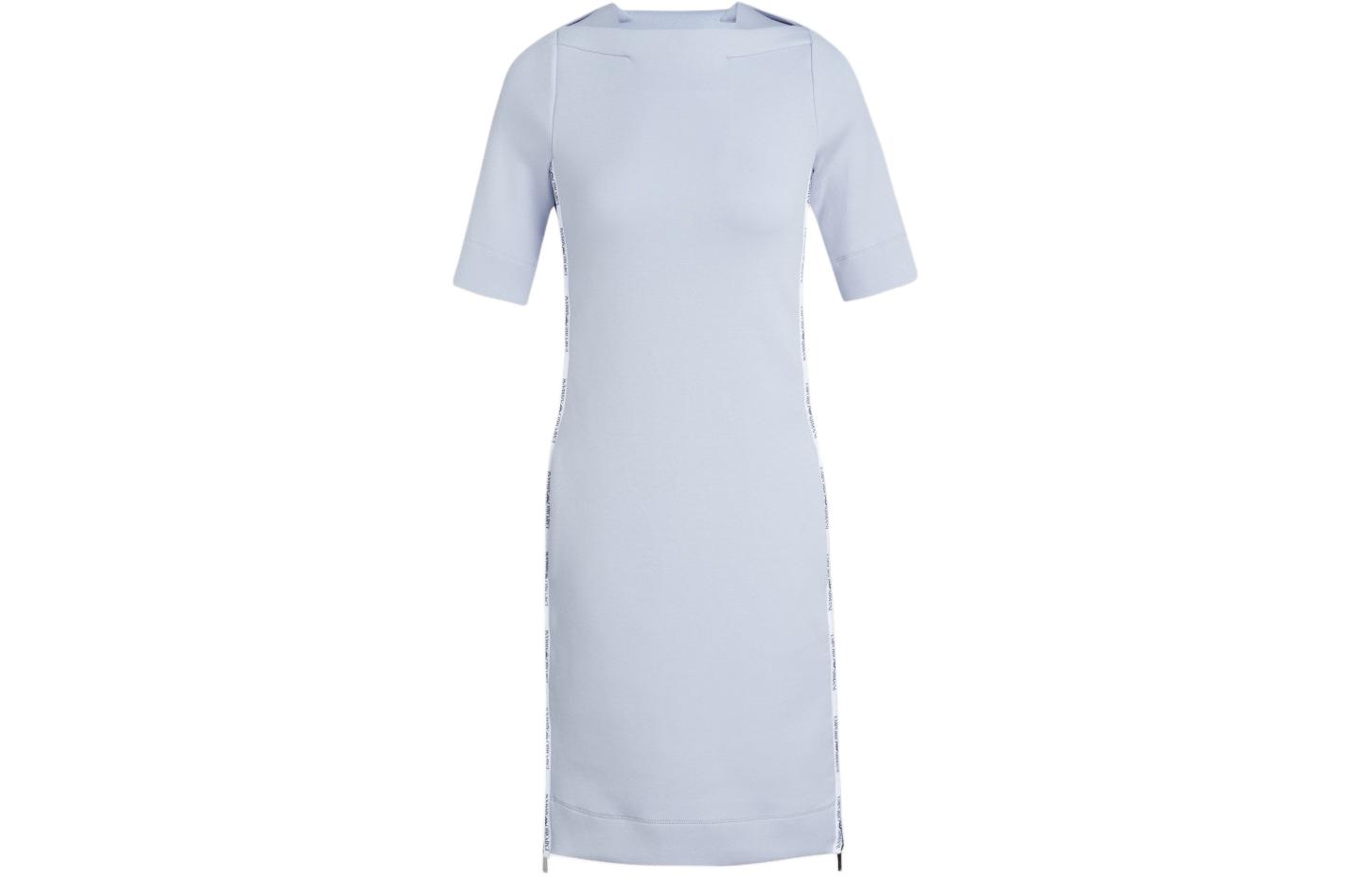 

Футболка с коротким рукавом женская светло-серо-голубая EMPORIO ARMANI