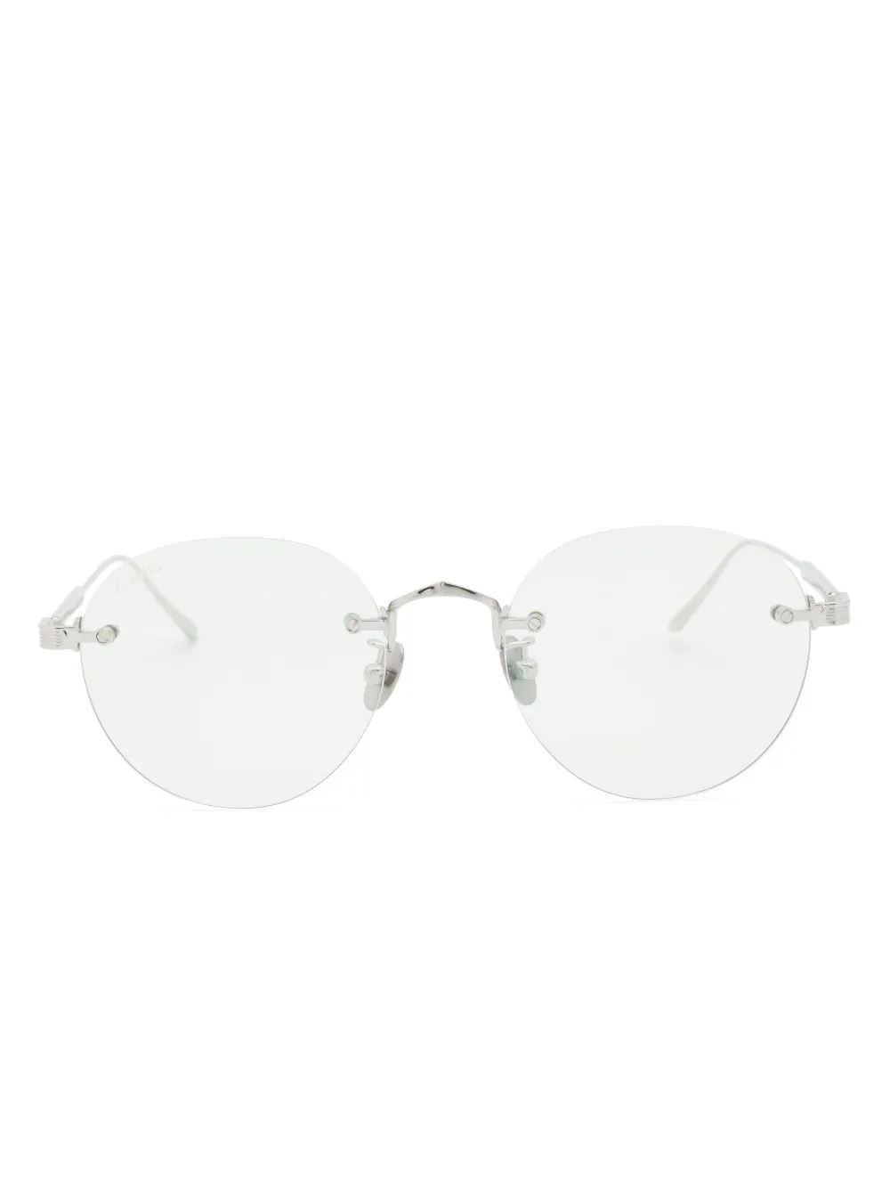 

Очки в круглой оправе Cartier Eyewear, серебряный
