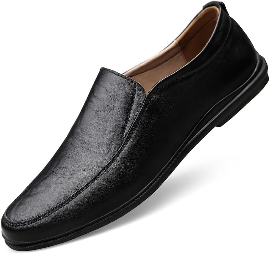 

Мужские повседневные лоферы YYSPR из натуральной кожи без шнурков, мягкие туфли и прогулок, черный