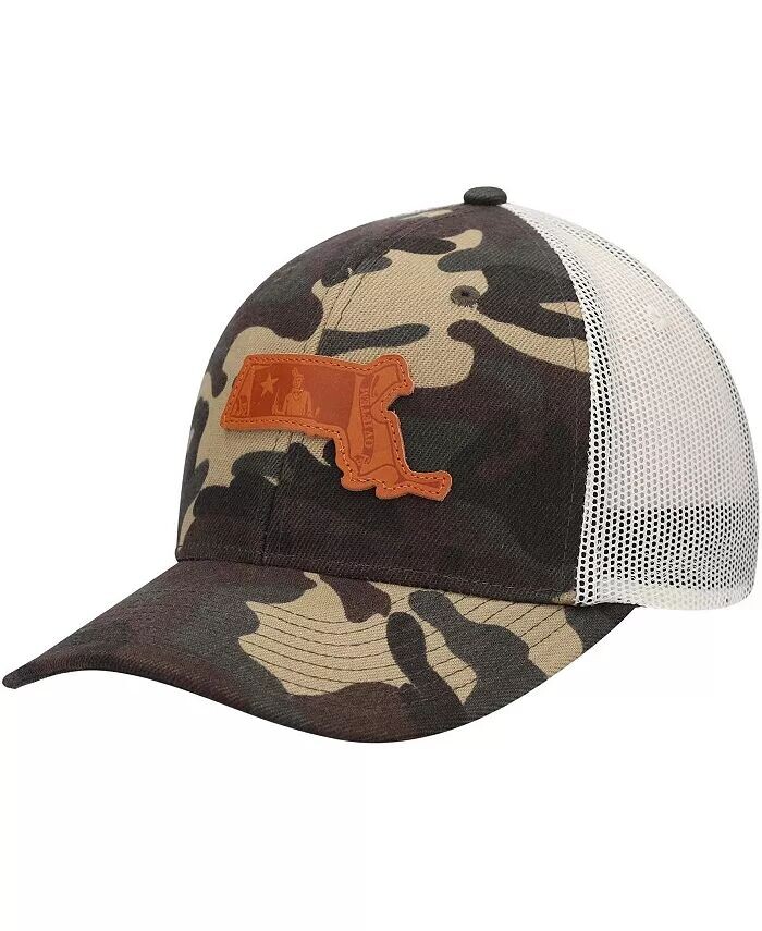

Мужская камуфляжная кепка с нашивкой штата Массачусетс Icon Woodland State Snapback Trucker Snapback Local Crowns