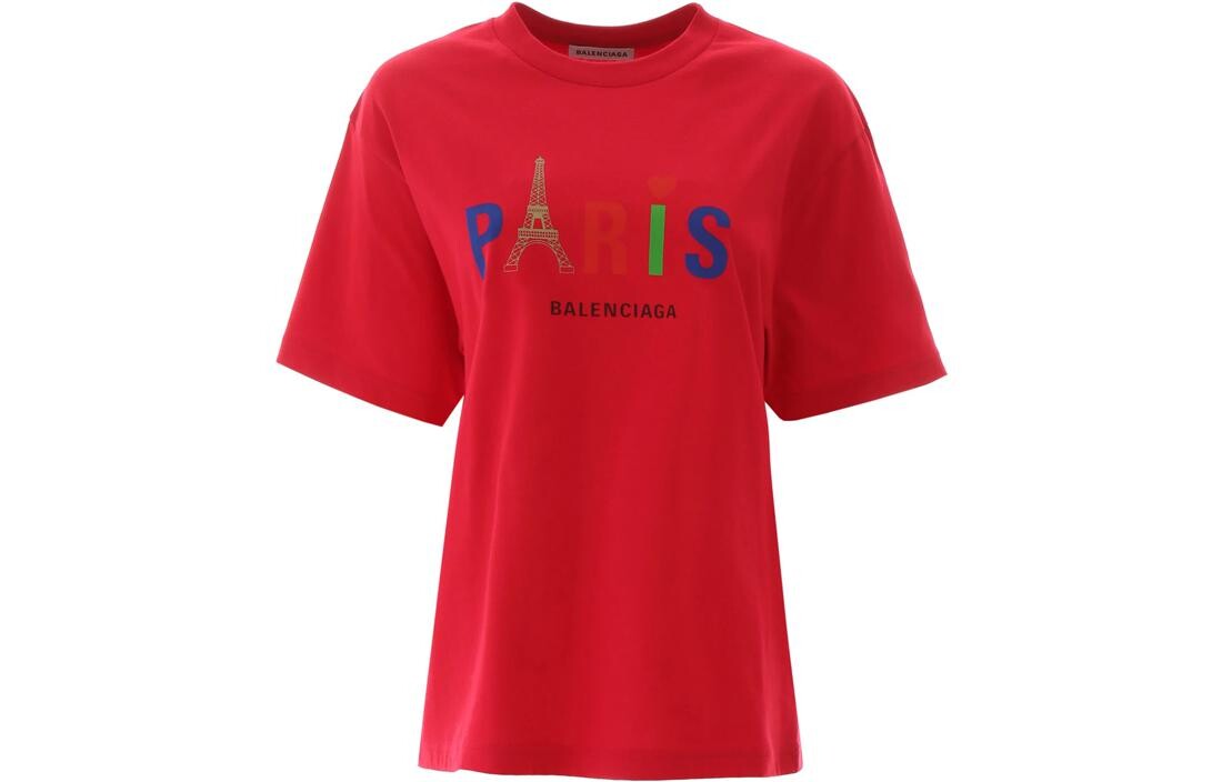 

Футболка женская красная Balenciaga