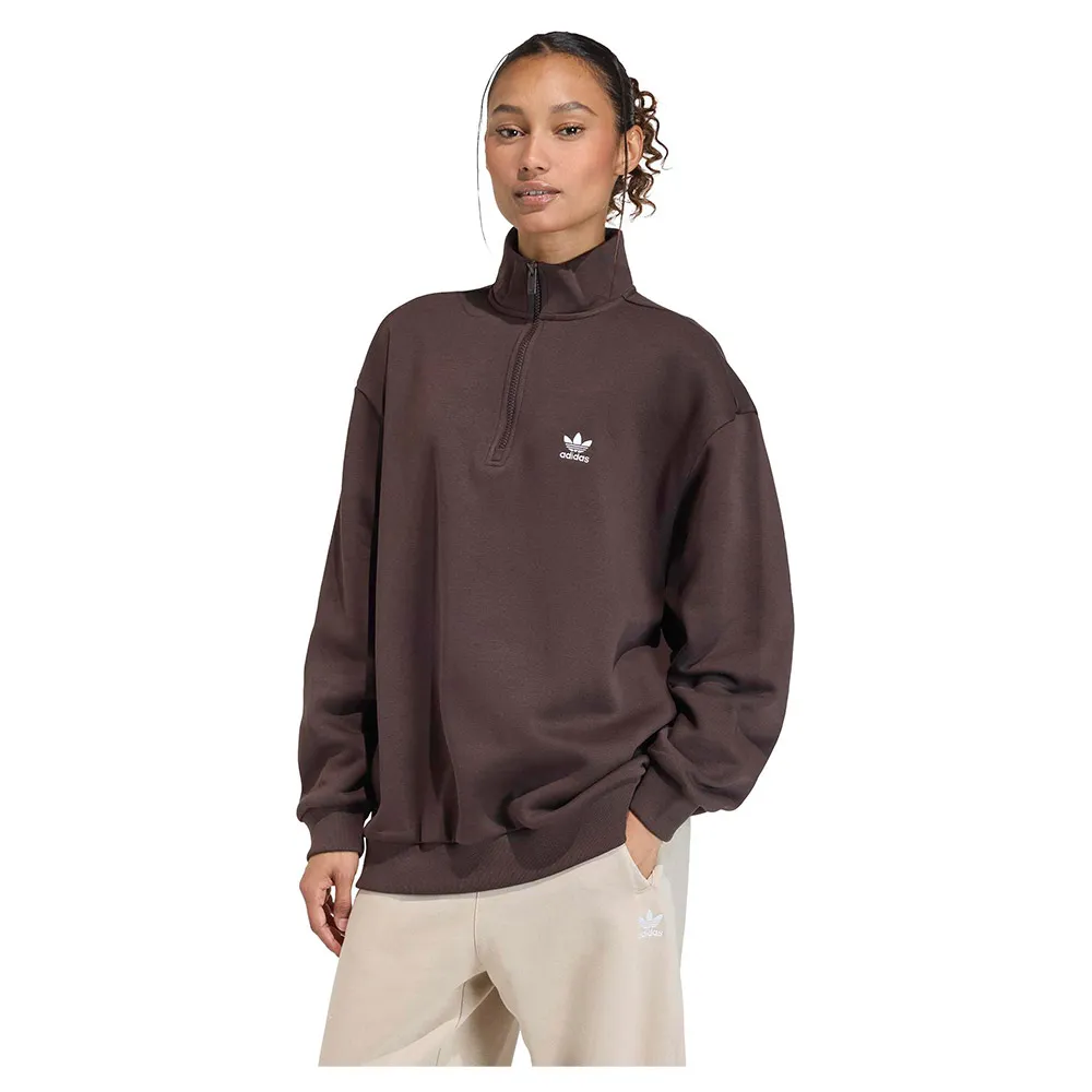 

Толстовка adidas Originals Essentials с половинной молнией, коричневый