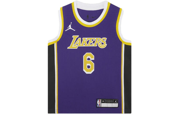 Спортивная футболка nba los angeles lakers lebron james jersey 'purple' Air Jordan, фиолетовый — фото 2