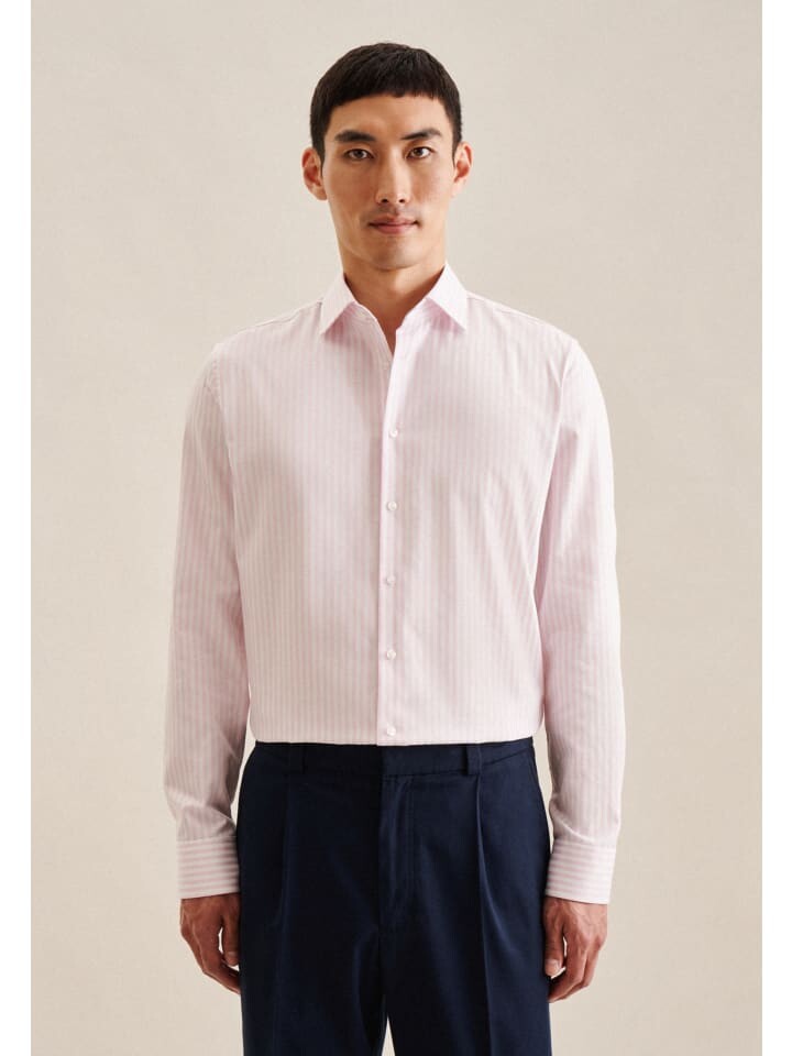 

Рубашка Seidensticker Business Slim, цвет rosa/pink