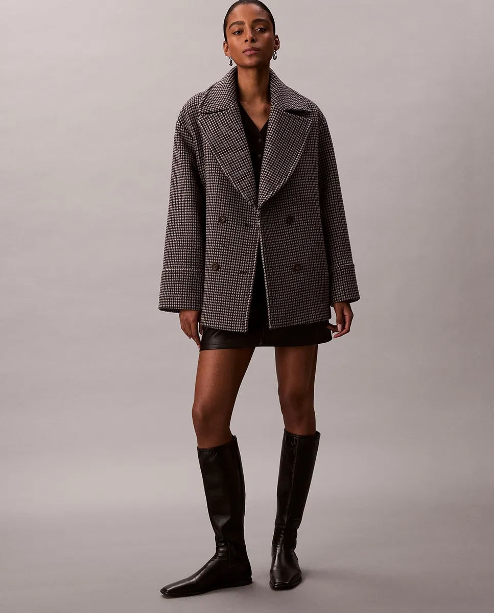 

Женское короткое пальто Calvin Klein, темно-серый