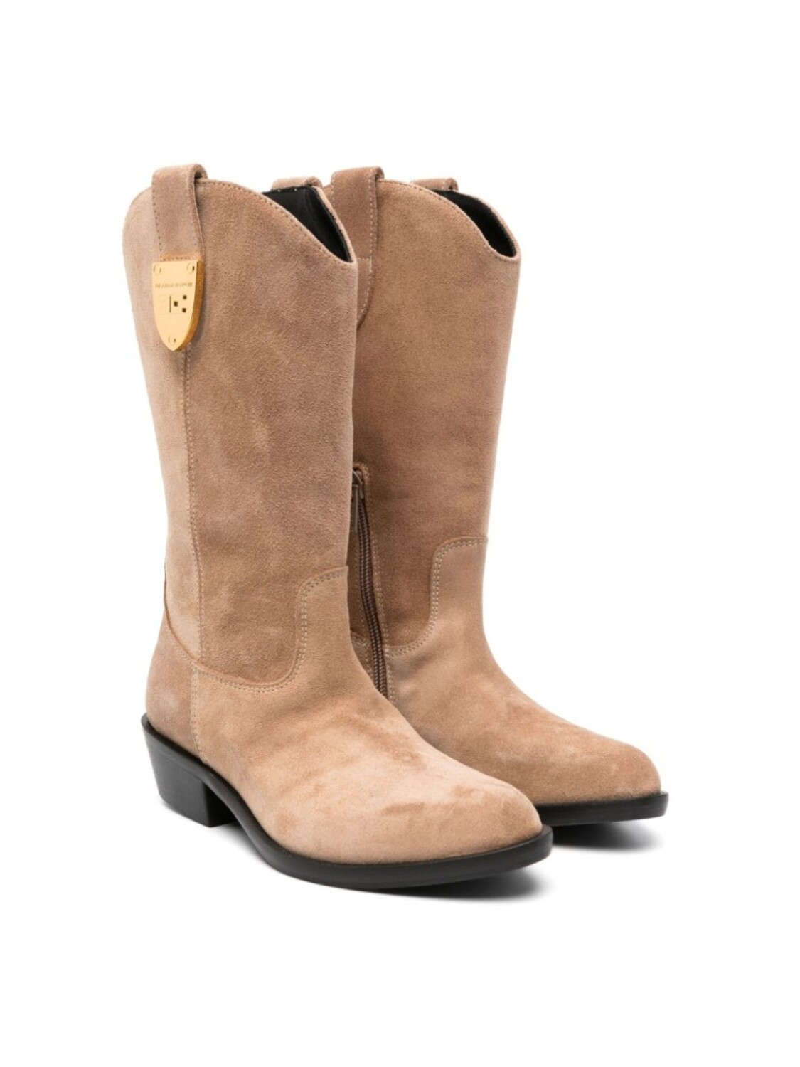 

Elisabetta Franchi La Mia Bambina замшевые ботинки, нейтральный цвет