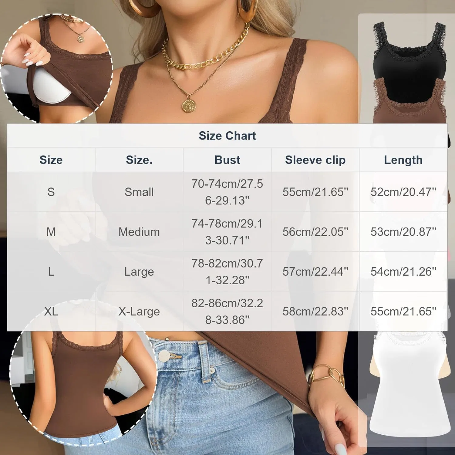 Топ-майка женская с встроенным бюстгальтером, Ribbed Elastic, серый — фото 4