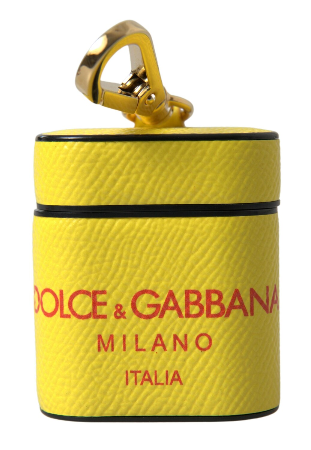 

Шикарный кожаный чехол для AirPods в ярко-оранжевом цвете Dolce & Gabbana