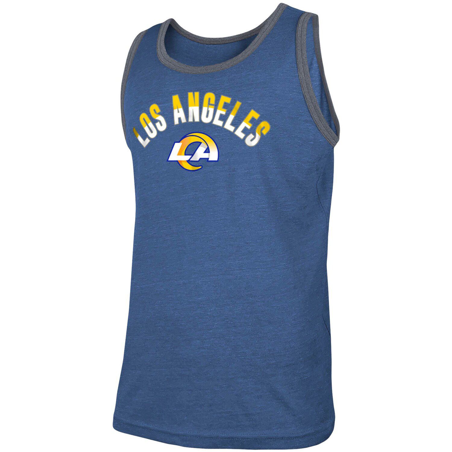 

Мужская майка New Era Heathered Royal Los Angeles Rams Ringer Tri-Blend