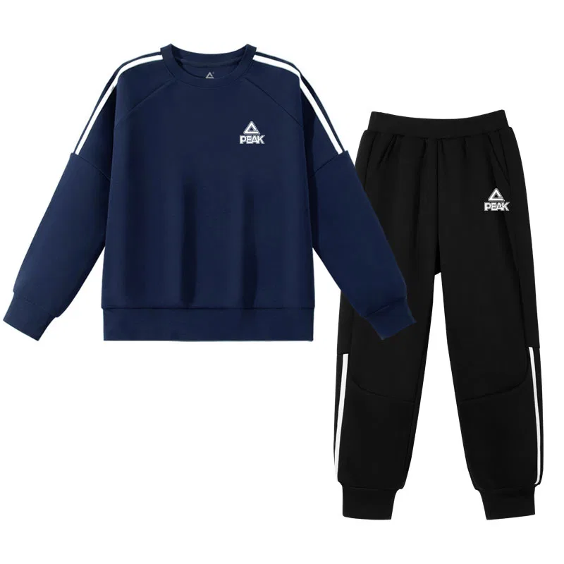 Спортивный костюм детский с флисовой подкладкой PEAK Navy Blue
