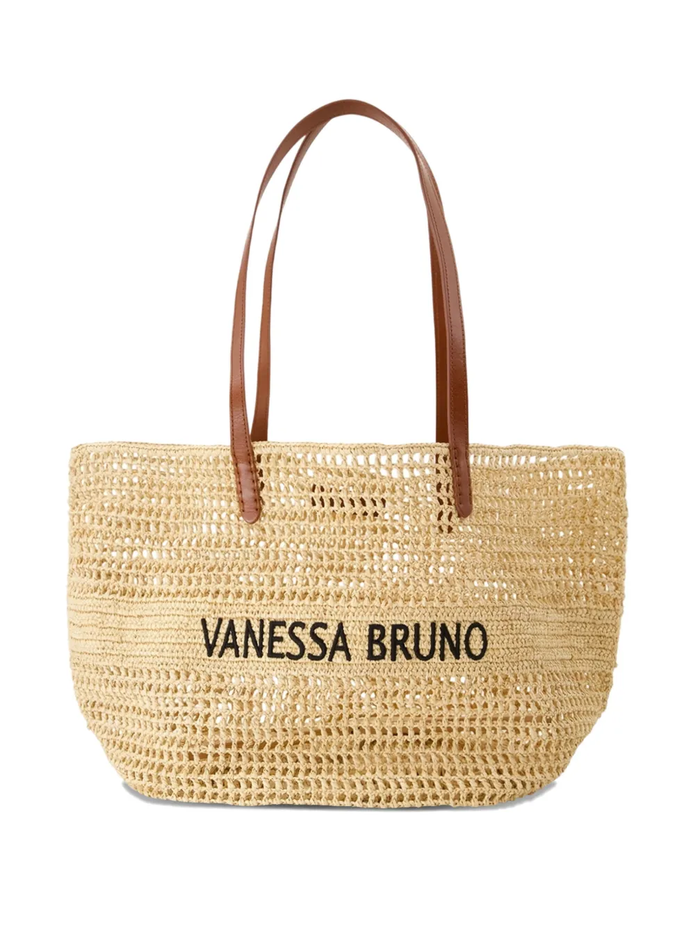 

Сумка-шоппер с ручками из рафии Vanessa Bruno, нейтральный