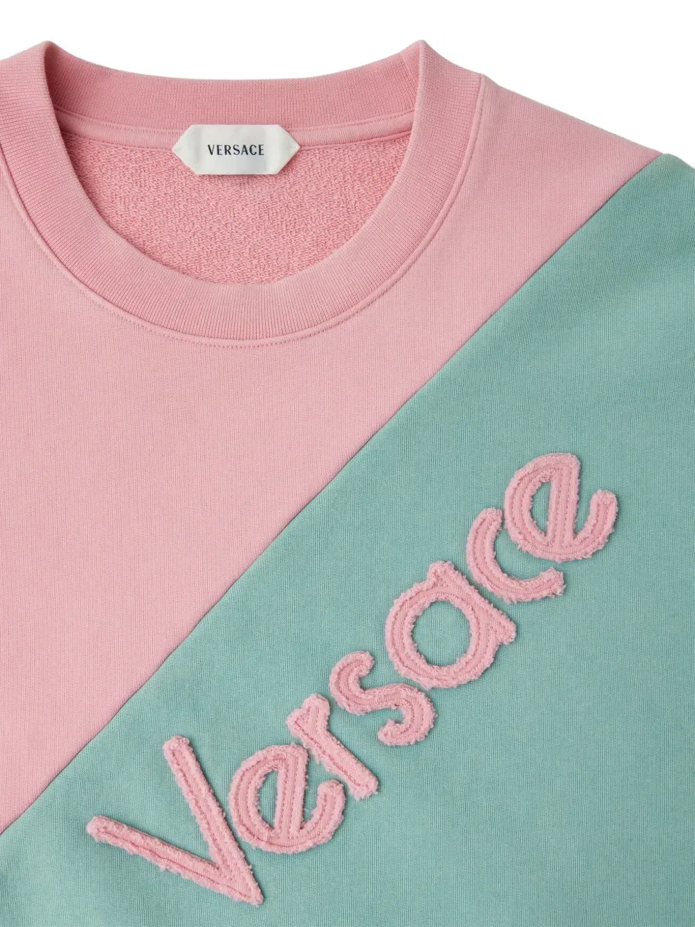 Толстовка с короткими рукавами и вышивкой VERSACE, зеленый — фото 3