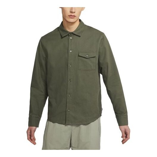 

Рубашка sb flannel solid color casual sports skateboard shirt green army green Nike, зеленый