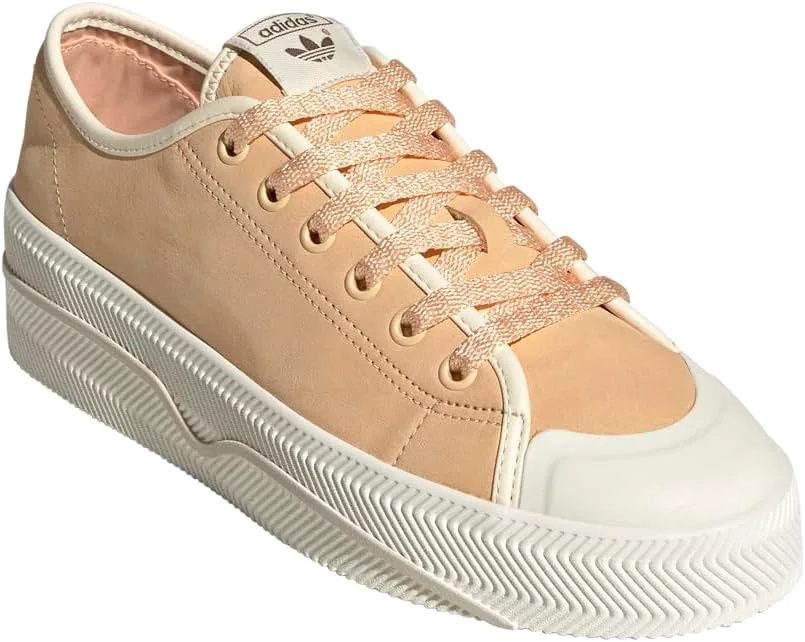 Мужские кожаные кроссовки Adidas Nizza 2 Low - оранжевые, оранжевый — фото 2