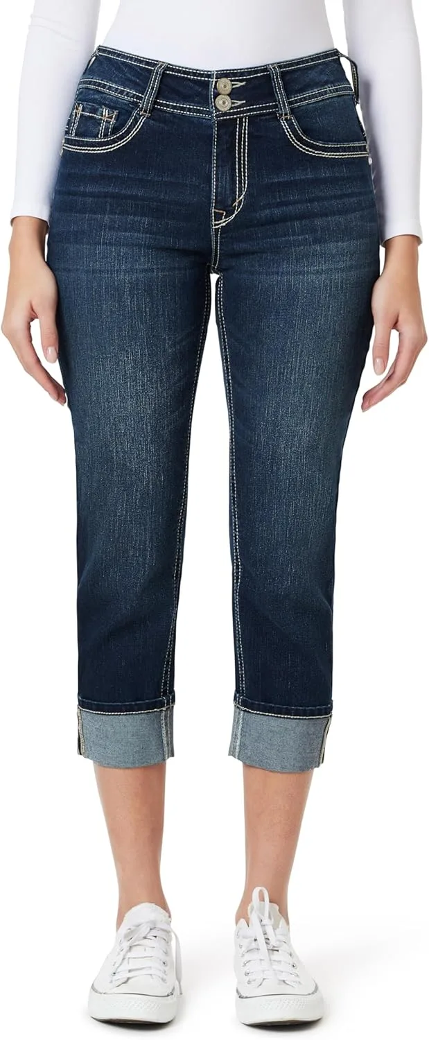 

Женские джинсы WallFlower Flirty Curvy Crop, высокая посадка, Insta Stretch, длина по внутреннему шву 23.5 дюйма, размеры 0-24