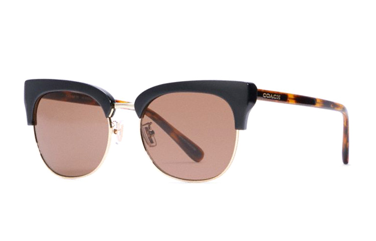 

COACH Женские солнцезащитные очки черные коричневые разноцветные, Black Brown Multicolor