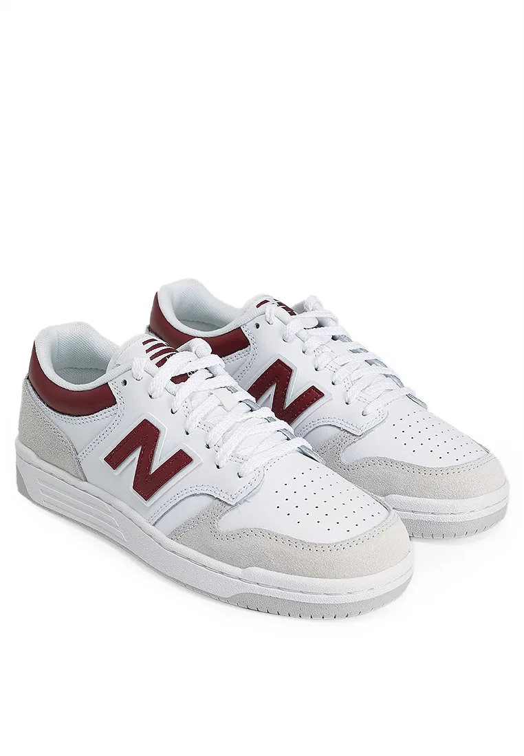 Кроссовки классические Lifestyle, 480, New Balance, белый/бордовый — фото 2