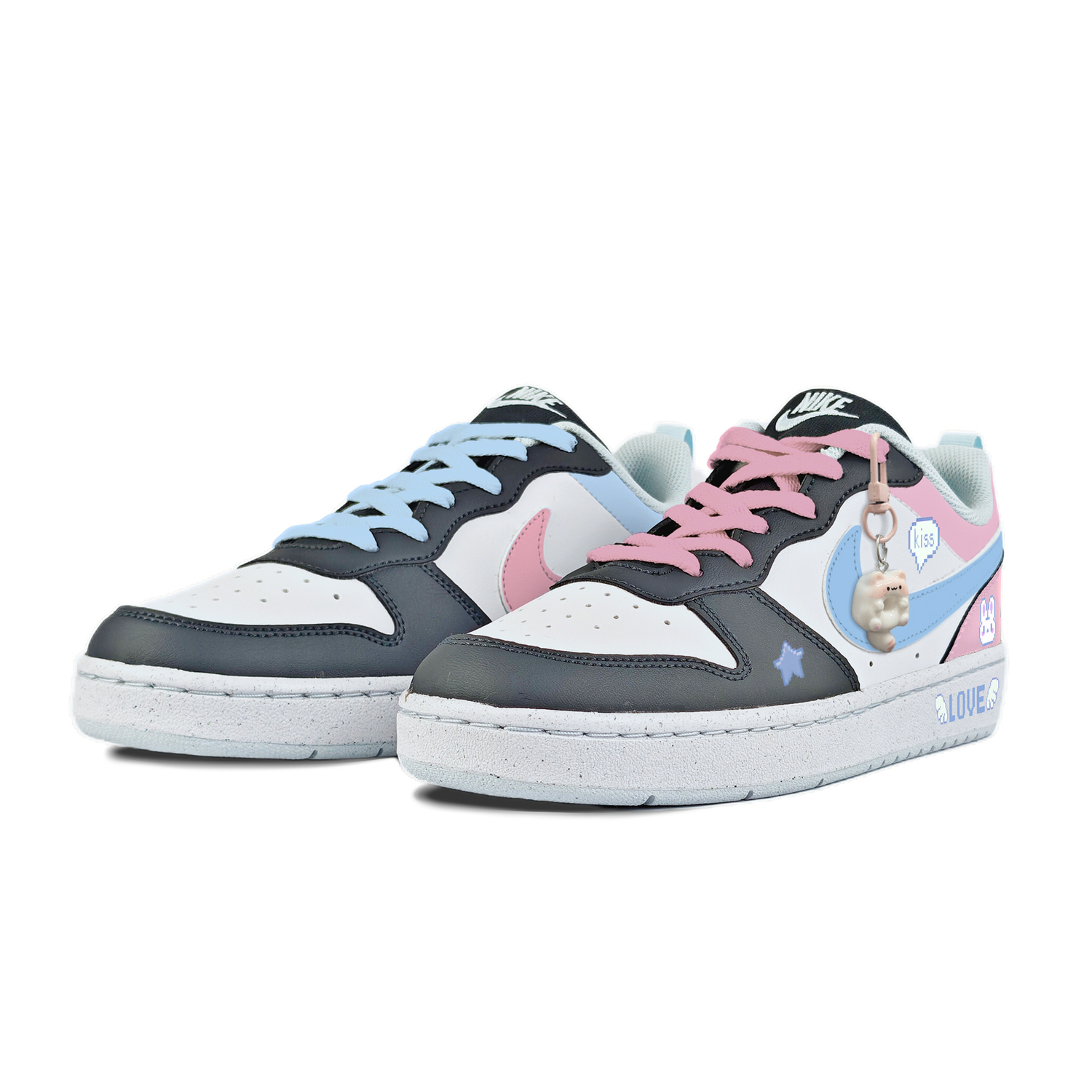 

Nike Кроссовки для скейтбординга Court Borough противоскользящие износостойкие низкие детские черные для подростков