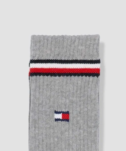 [Комплект из 3 шт.] Мужские и женские ребристые носки TOMMY HILFIGER из органического хлопка с махровой подошвой и одноточечной разметкой 92554051 — фото 3