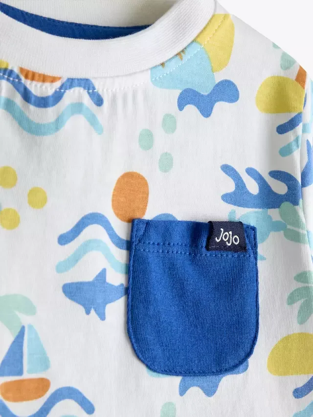 Комплект Baby Ocean: футболка и шорты, кобальтово-синий JoJo Maman Bébé — фото 2