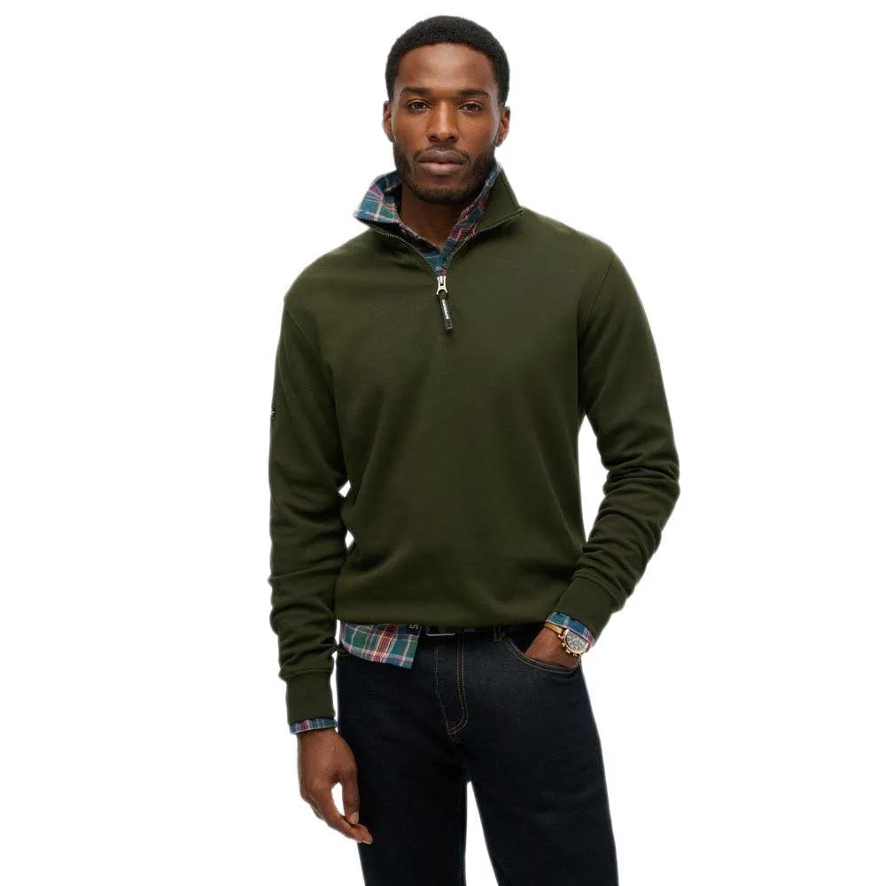 

Свитер Superdry Utility Logo Henley half zip, зеленый