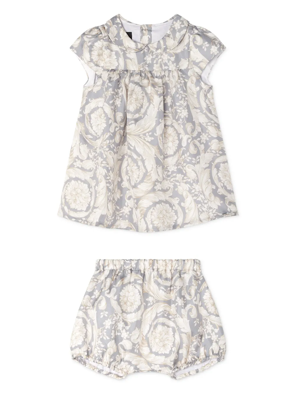 

Платье с принтом Barocco Versace Kids, серый