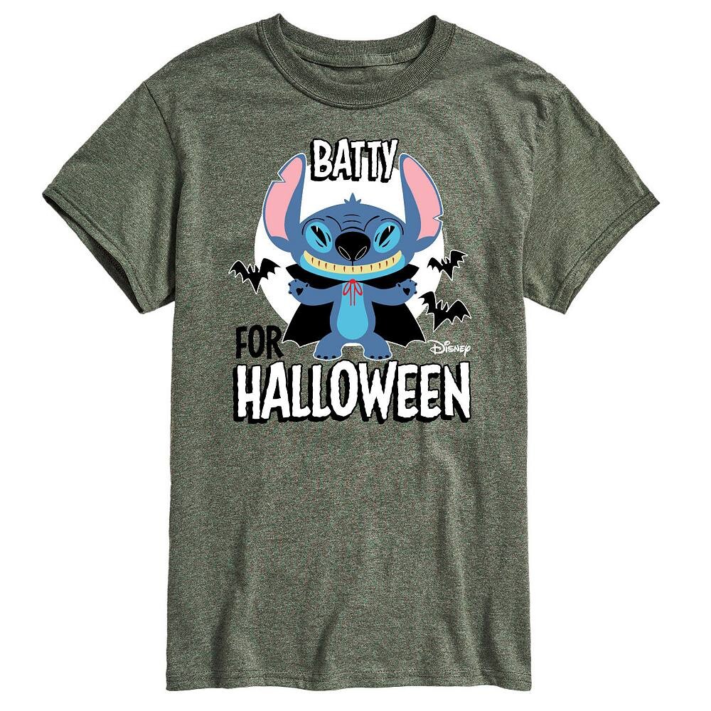 

Мужская футболка Batty для Хэллоуина Disney's Lilo & Stitch Licensed Character, зеленый
