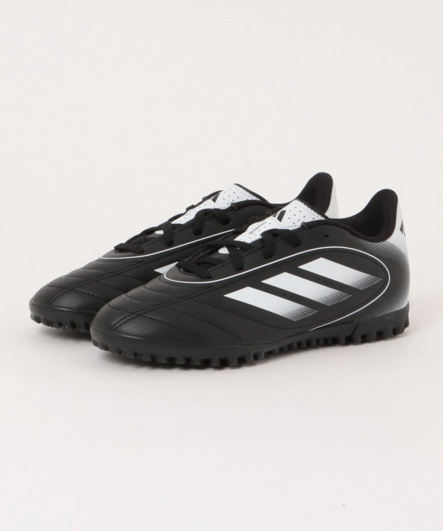 Детские кроссовки для футбола на искусственном газоне adidas GOLETTO 9 TF J черно-белые