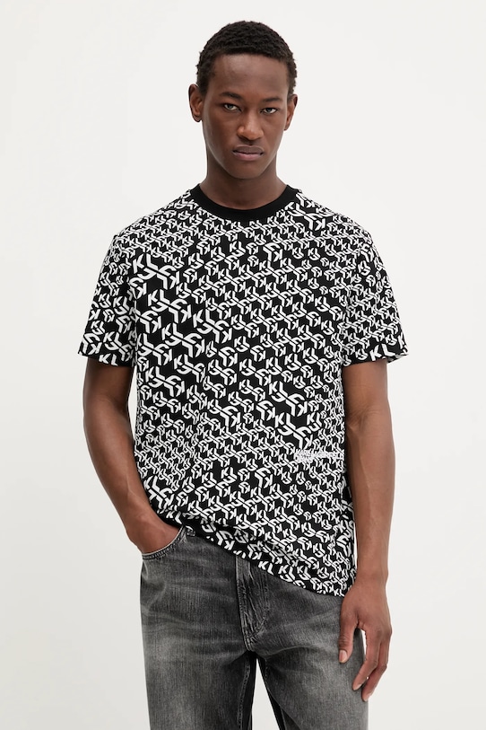 

Хлопковая футболка Karl Lagerfeld Jeans, черный