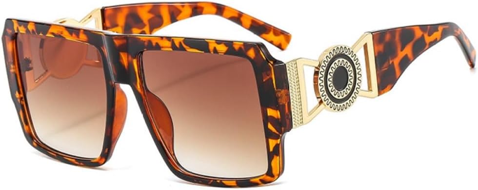 

Большие солнцезащитные очки в винтажном стиле для женщин, модные солнцезащитные очки зеленого и черного цвета, защита от ультрафиолета UV400, роскошные очки для мужчин LVTFCO, Leopard