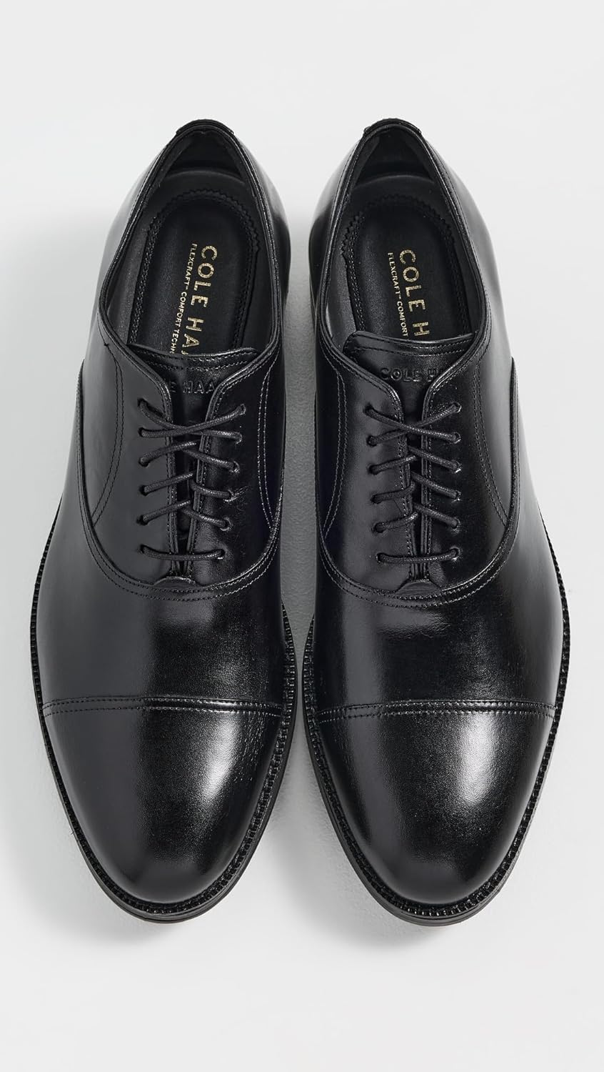 Мужские оксфорды Cole Haan Ledley Grand с цельнокожаным носком, черный — фото 4