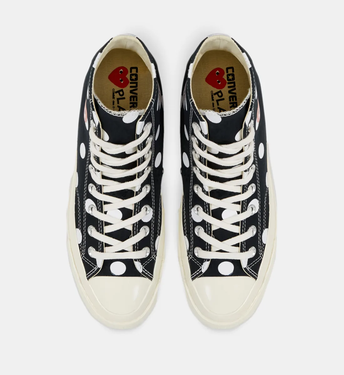 Фирменные высокие кеды из хлопка Comme Des Garçons Play, черный — фото 2