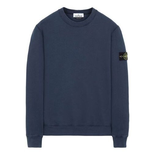 

Толстовка men's sleeve cotton round neck navy blue Stone Island, синий