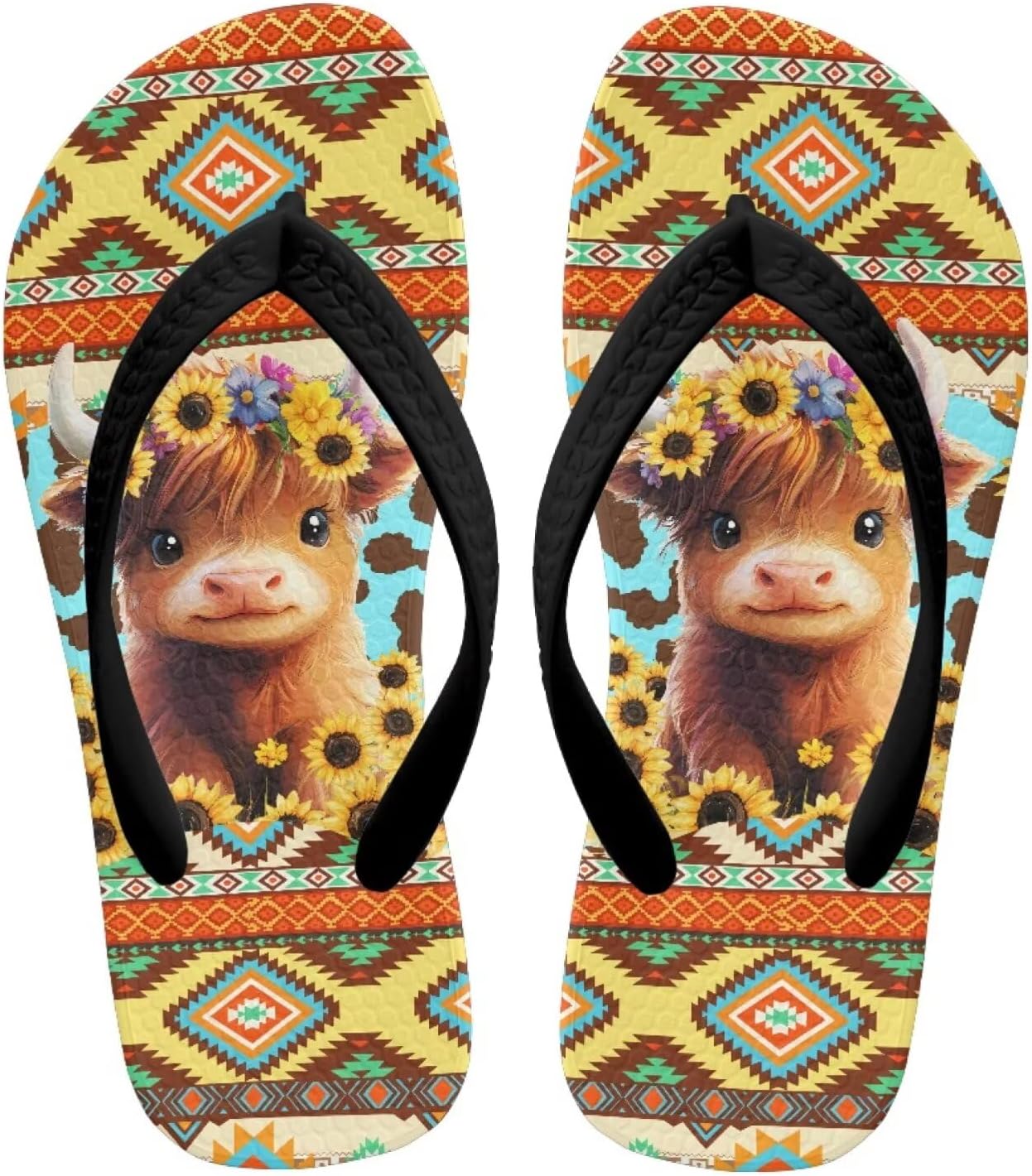 

Детские сандалии с милыми животными, летние босоножки с нескользящей подошвой, для бассейна, дышащие, для душа, спортивные шлепанцы Chririnla, Aztec Cattle