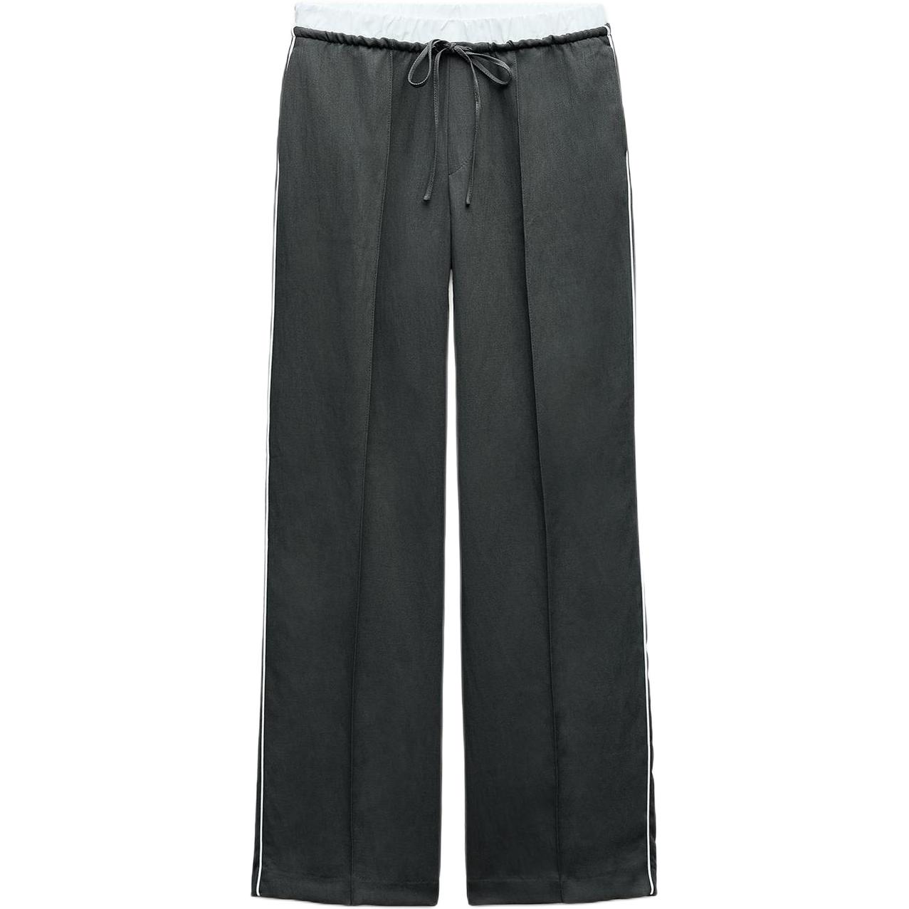 

Повседневные брюки женские светло-масляного цвета ZARA, Light Oil