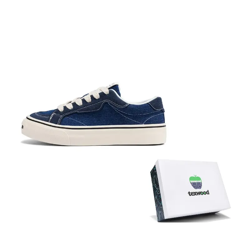 

TEXWOOD Низкие скейтерские кроссовки мужские деним синие, цвет Denim Blue