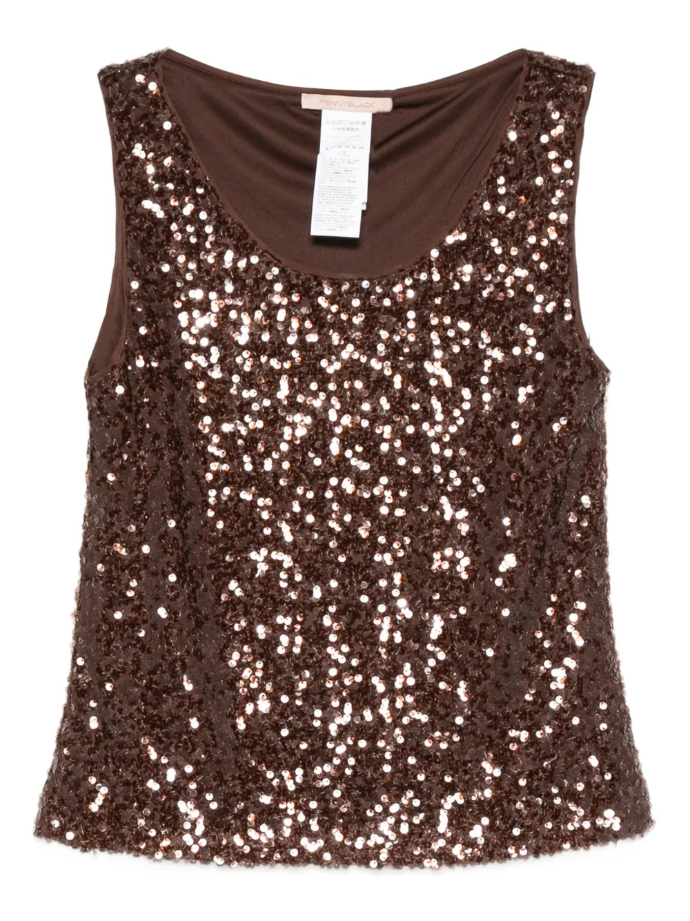 

Топ, украшенный пайетками Pennyblack, коричневый