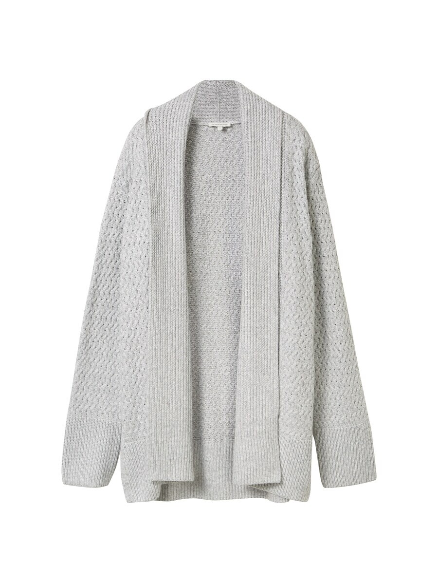 

Вязаный кардиган TOM TAILOR Knit Cardigan, светло-серый